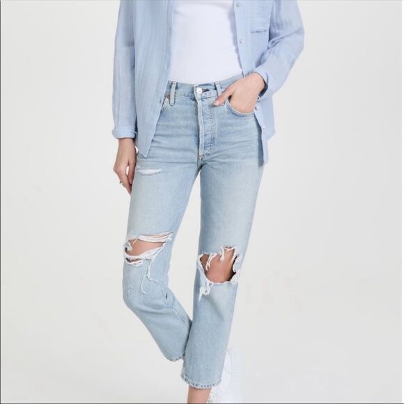 🇺🇸Citizens of Humanity Liya High Rise Classic Fit Crop Jeans - Picture 2 of 14